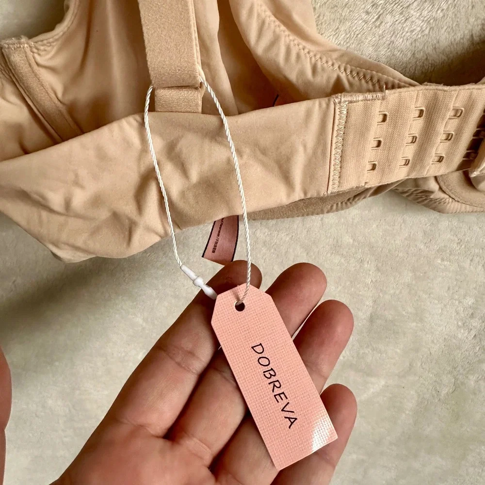 Dobreva Comfancy Underwire Bra Nude Beige Size 36C NWT Adjustable Breathable
